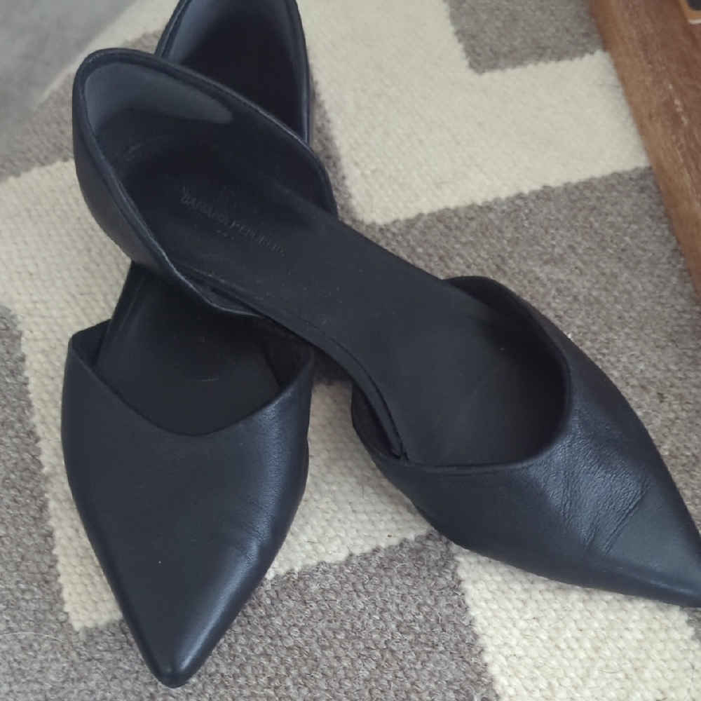 Banana Republic Black Leather Flats